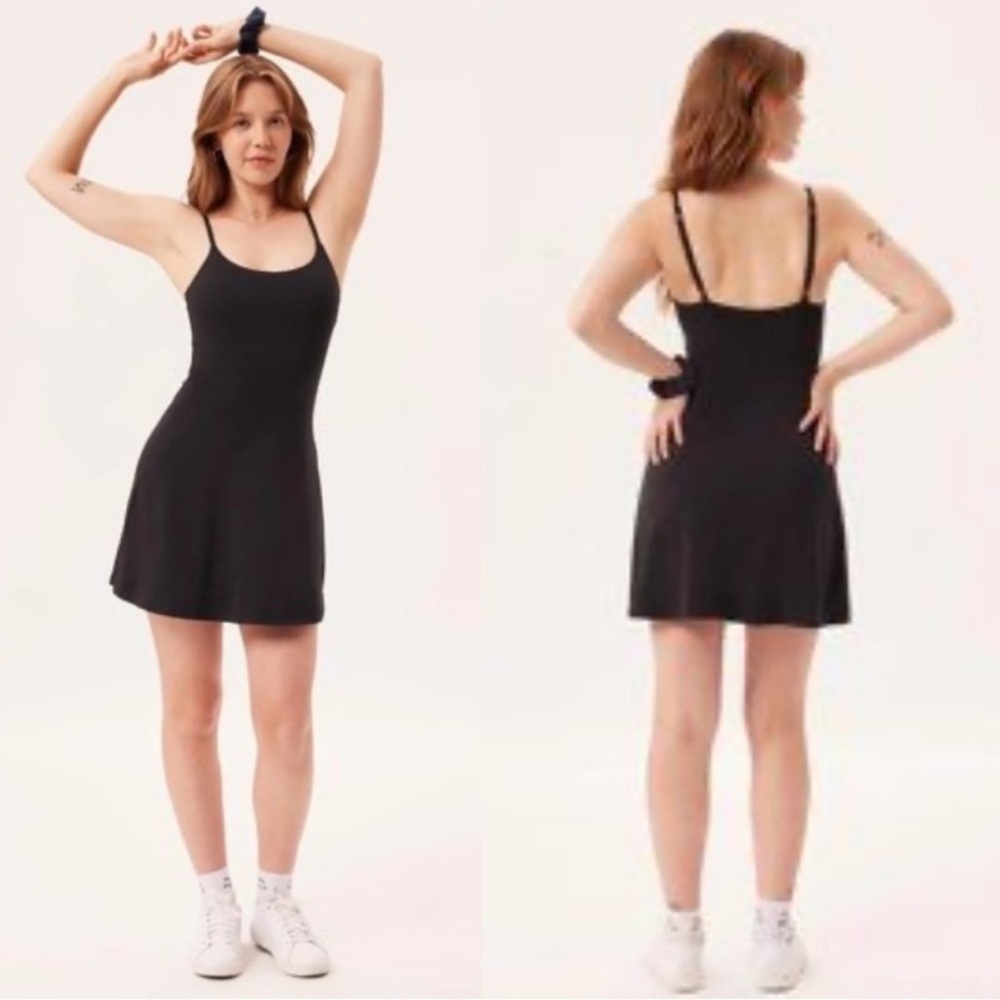 EUC - Girlfriend Collective Naomi Sport Dress - Size L - Black